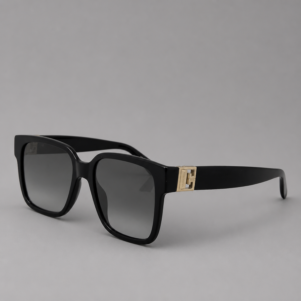 GIVENCHY Square Sunglasses GV 7141/G/S NEW Black With Gold Givenchy | Accessories | Givenchy 6mm Oversized Sunglasses  main image 4