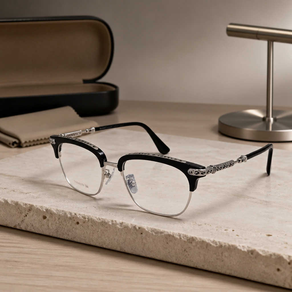 Pauls X Titanium 003 Silver Black 54-19-149 - Pauls Vision USA
