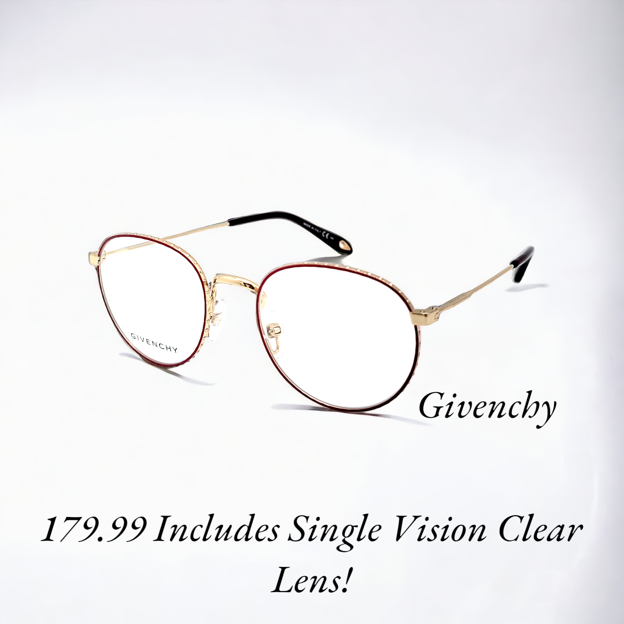 Givenchy 0072 51-20-145 Gold -Red