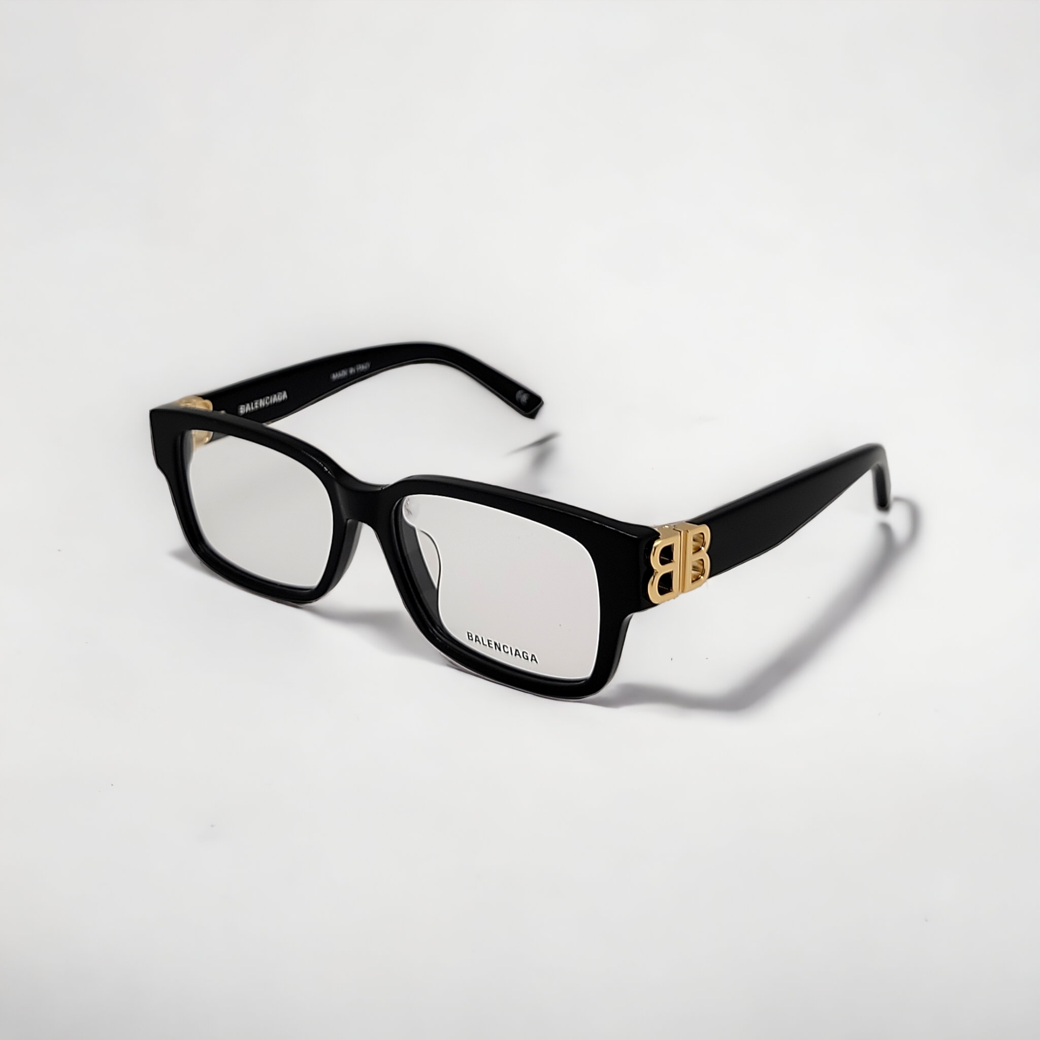 Balenciaga 0105O 001 54-16-140 Black-Gold -Transparent