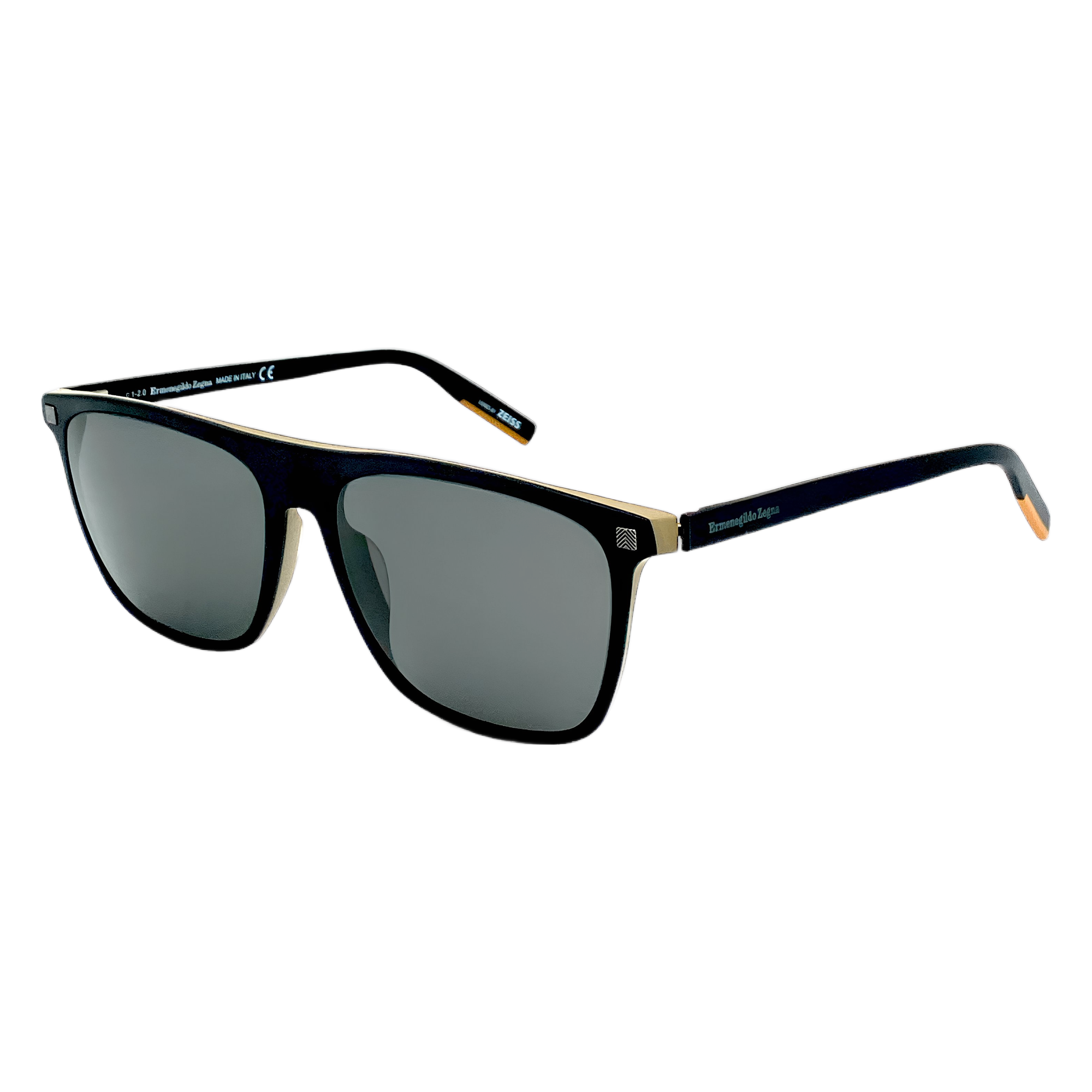Ermenegildo Zegna 0169 05D 58-16-140 Smoke Polarized Black