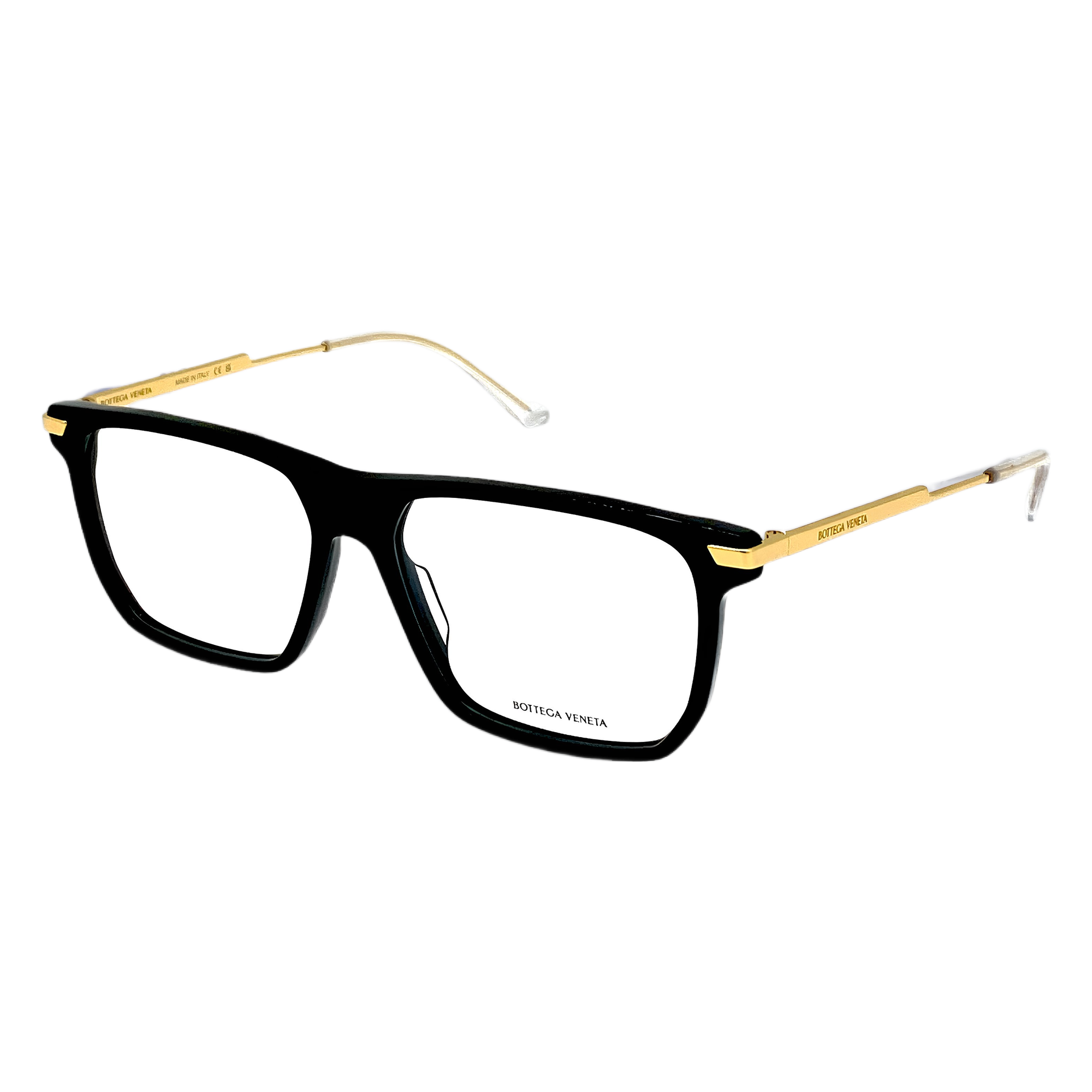 Bottega Veneta 1071O 001 56-15-145 Black Gold Transparent